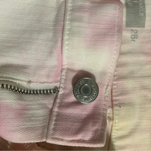GAP Pastel Tie-Die White Cotton Candy Skinny Jeans - Picture 6 of 8